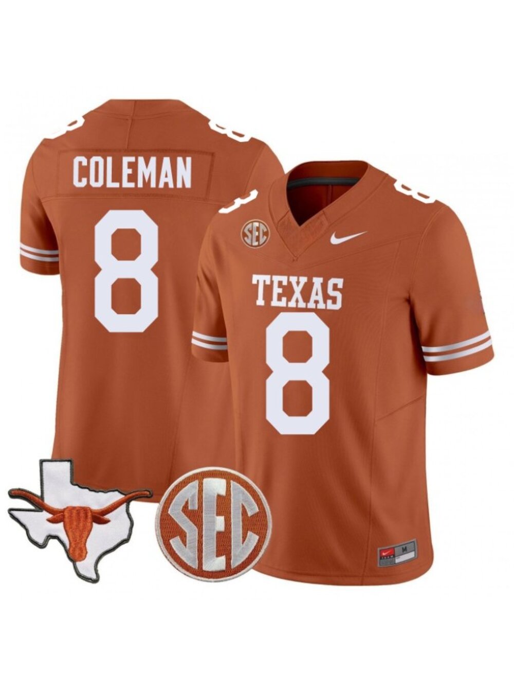 Cam Coleman Stitched Jersey Vapor Orange